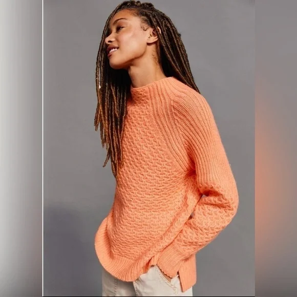 Anthropologie Bia Mock Neck Tunic Alpaca Blend  Sweater Women’s Size Small - Picture 2 of 16